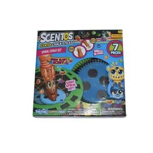 New Scentos Scented Chalk Sticks Monsters Spiral Set 7 Pieces Berry Scent